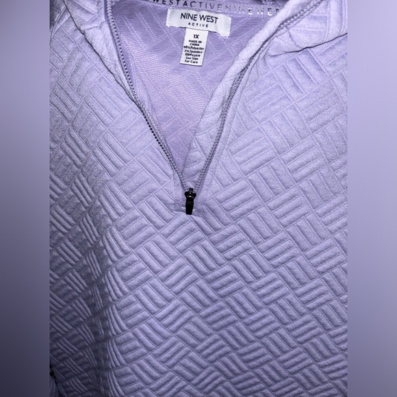 Nine West active purple pullover w/hood..size 1X..(NWT) - Picture 8 of 11